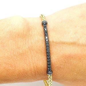 Daniel Waknine 14k Gold Black Diamonds Bracelet
